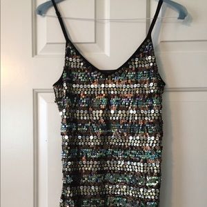Multi color sequin camisole/tank top